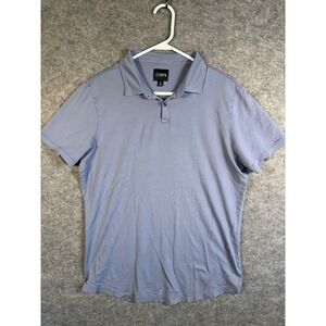 Cuts Clothing Mens XL Short Sleeve Polo Shirt Blue Curved Hem Tailored Fit